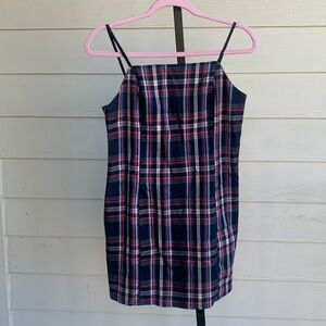 Urban outfitters academia preppy plaid square neck dress medium